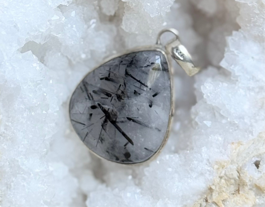 Black Rutilated Quartz Pendant